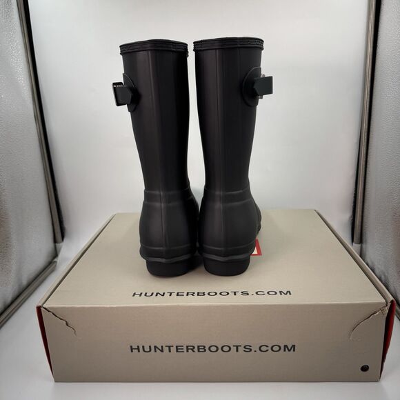 Hunter Women's Original Short Boot Black Matte US 9 Waterproof, Rain Boot New - Picture 5 of 16